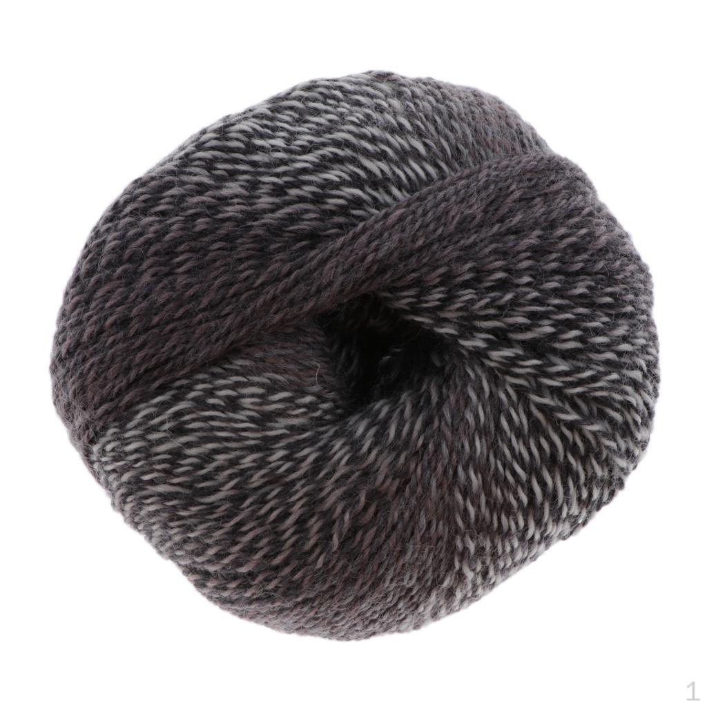 Hand-woven Rainbow Colorful Crochet Wool Blend Yarn Knitting for Felting, Wet