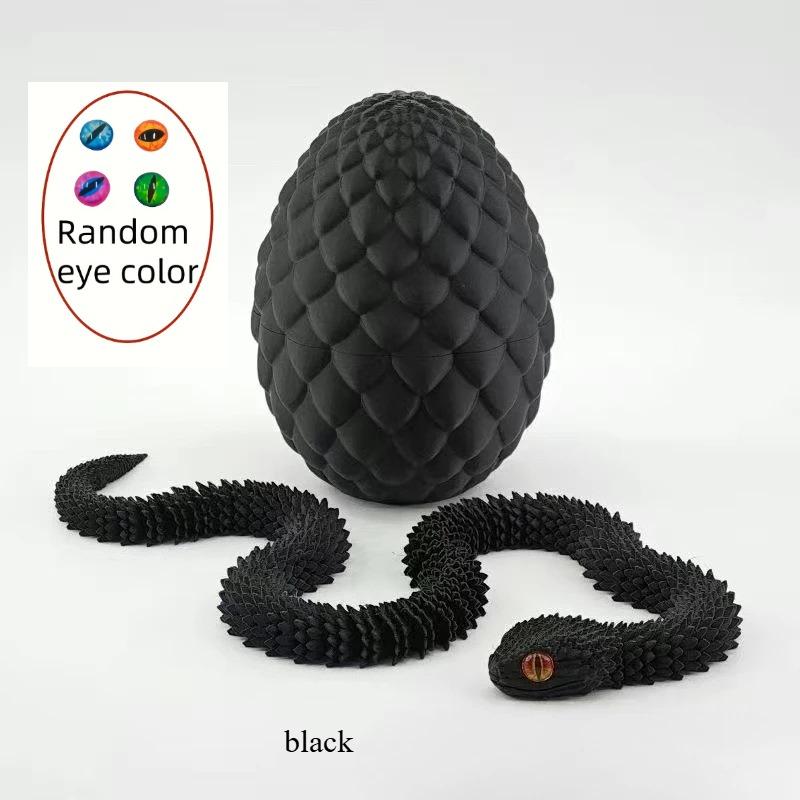 3D Printed Snake Egg and Dragon Egg Toys Fully Articulated Snake Dragon Collection Surprise Simulation Toy Decoration