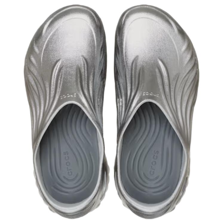 Crocs Echo Comfortable Versatile Clogs Unisex clogs Silver 214111-1FS