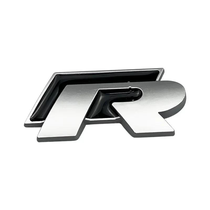 YKPSC1 VW 2026 Hot 3D Car Badge Decal Grill Side Rear Trunk Emblem Sticker for Volkswagen Rline R Logo Polo Passat B5 B6 B7 Golf Jetta