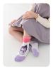 Kuromi Girls' Mid-Calf Cotton Socks - Cute Rainbow Design for Spring, Autumn, and Winter