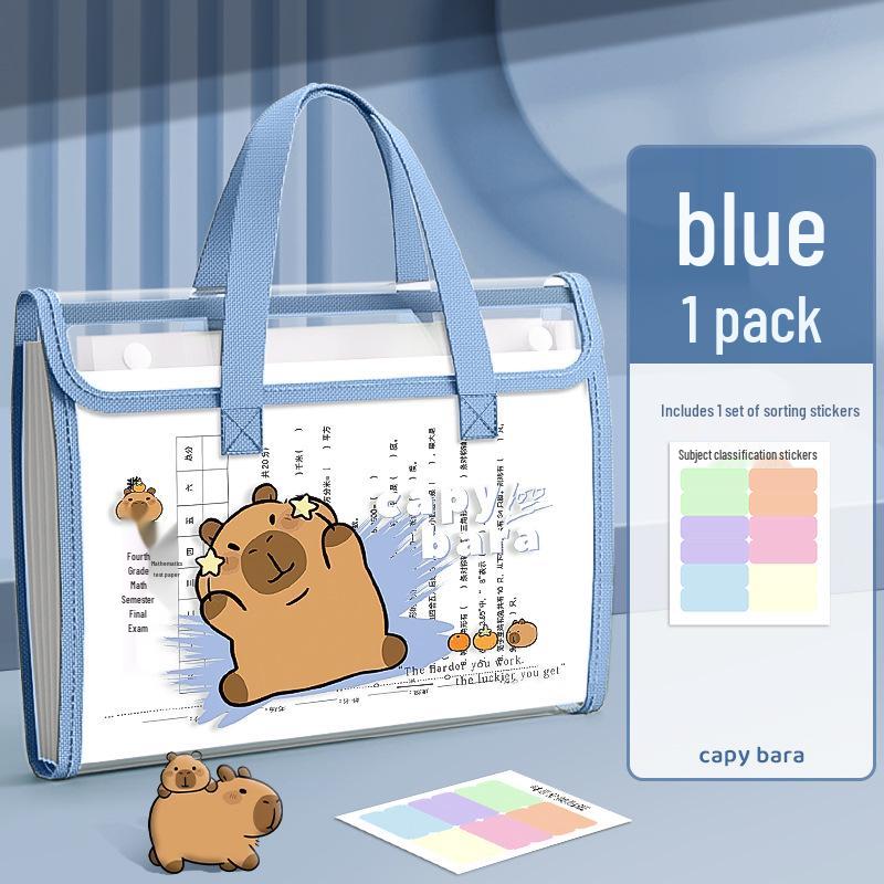 Good 1049 Multi-Layer A4 File Bag - Large Capacity Organizer for Exam Papers, Perfect for Students