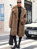 Imitation beach wool suit collar coat plush jacket European and American style imitation fur environmentally friendly fur coat