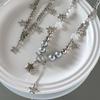 Meier Y2k Heavy Beaded Choker Necklace - Sweet & Cool Star Tassel, Unique Design for Women