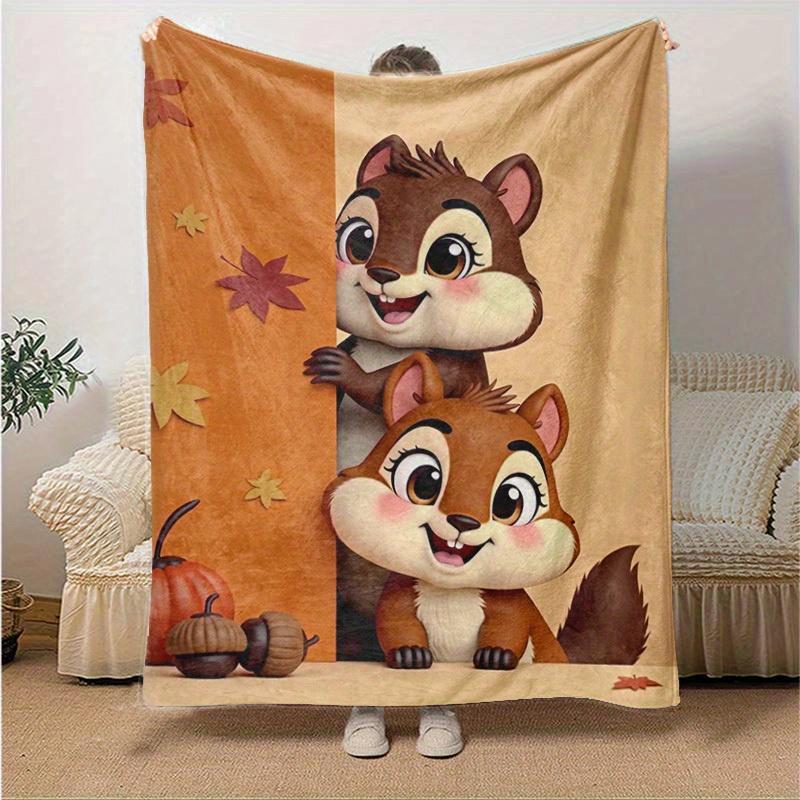 1pc Seasonal Home Decorative Blanket, Universal Comforter for All Seasons, Cartoon Blanket, for Decorating Your Own Sofa and Living Room, Su