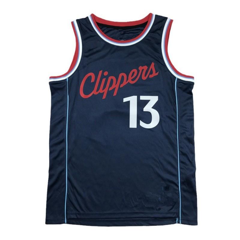Mens LA Clippers 13 Paul George Basketball Jersey Hot Press Print Sportswear Adult Training Game Wear