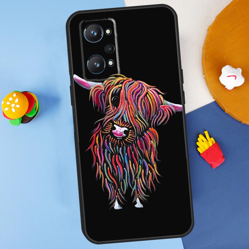 

Cute Cartoon Cow For Realme 14 13 12 10 11 Pro Plus GT 6 6T 5 GT7 Pro C55 C51 C21Y C25S C67 C75 C53 C61 Case Realme C15