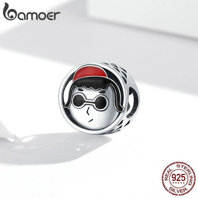 

BAMOER из стерлингового серебра 925 пробы, модные оригинальные двусторонние бусины «дядя и Лоли» для женщин, ювелирные украшения 925 silver
