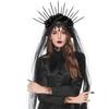 Crown Headband Durable Headband Clothing Accessories Black Veil High Quality Gauze One Size Fits All Halloween Decoration Cool