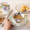 Luxury Bone China Coffee Cup and Saucer Mug, English Afternoon Porcelain Tea Set, Party Home Drinking, Wedding Gift