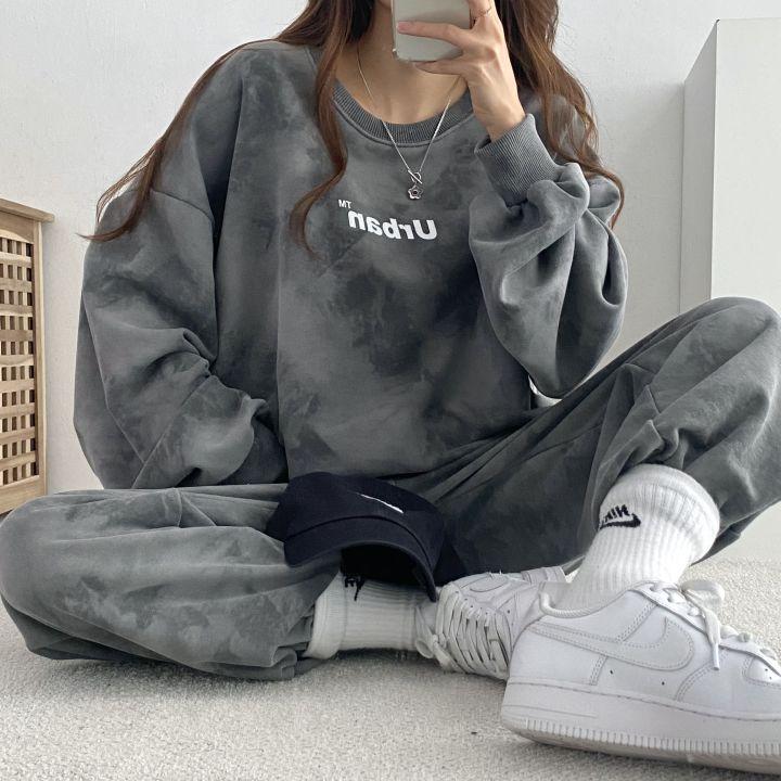 Large Size Spring And Autumn Women's 2pcs Set Wild Long-Sleeved Casual Sweatshirt Set main image 1