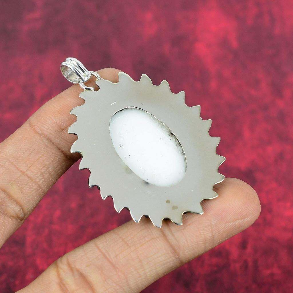 White Coral 925 Solid Sterling Silver Pendant, Handmade Gemstone Pendant Jewelry, Gifts For Wife Brand New Pendant