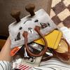 Sac cabas en peluche mignon pour femme, sac bandoulière tendance à motif dessin animé, grande capacité, bandoulière amovible, idéal pour l'automne et l'hiver.