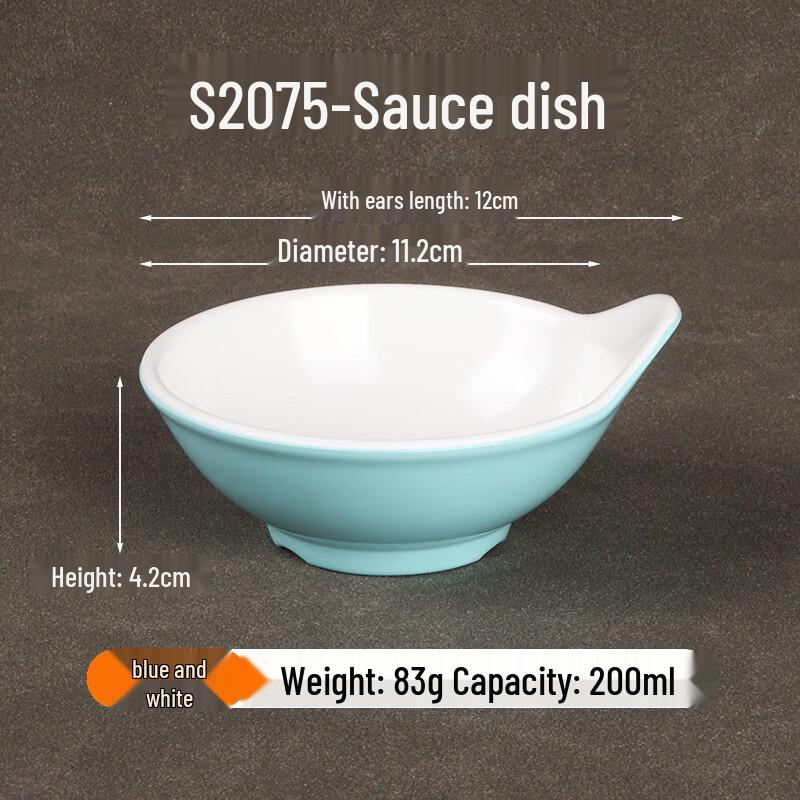 YuJia 10-Pack Chinese Style Melamine Dipping Bowls