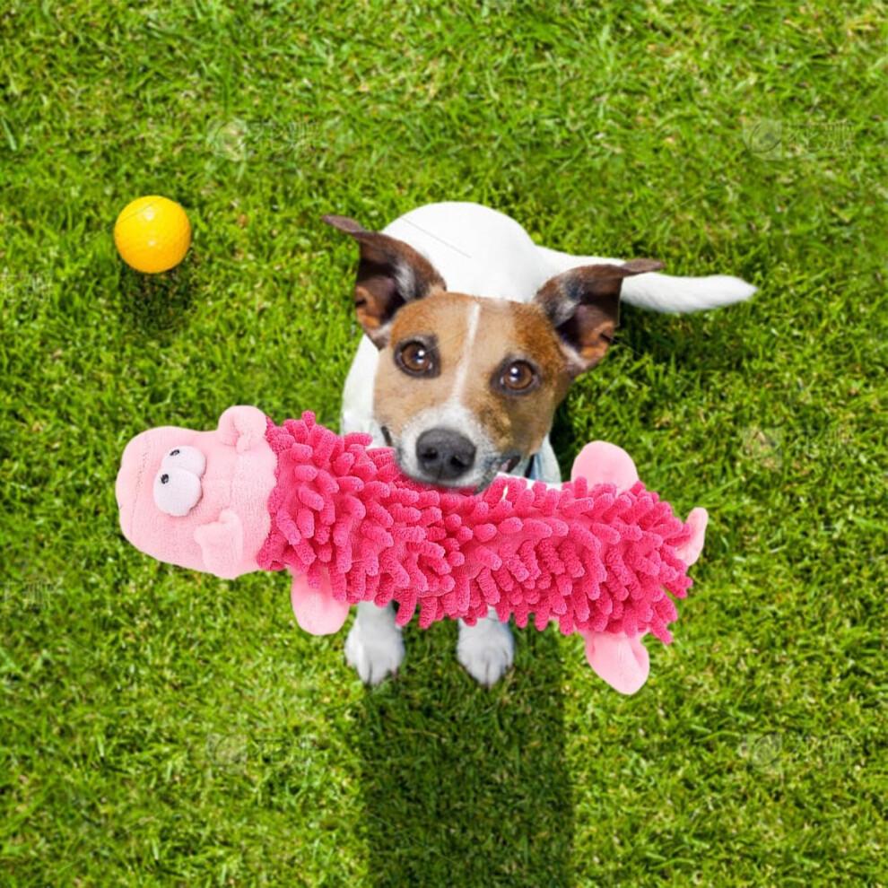 Chew Toy for Puppies - Portable Plush Toy for Dogs, Durable Toy in Bright Colors, Interactive Squeeze Toy