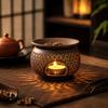 Ceramic Carved Incense Burner Indoor Aromatherapy Diffuser Essential Oil Burning Scent Spreader Can Be Used As Incense Powder B 7