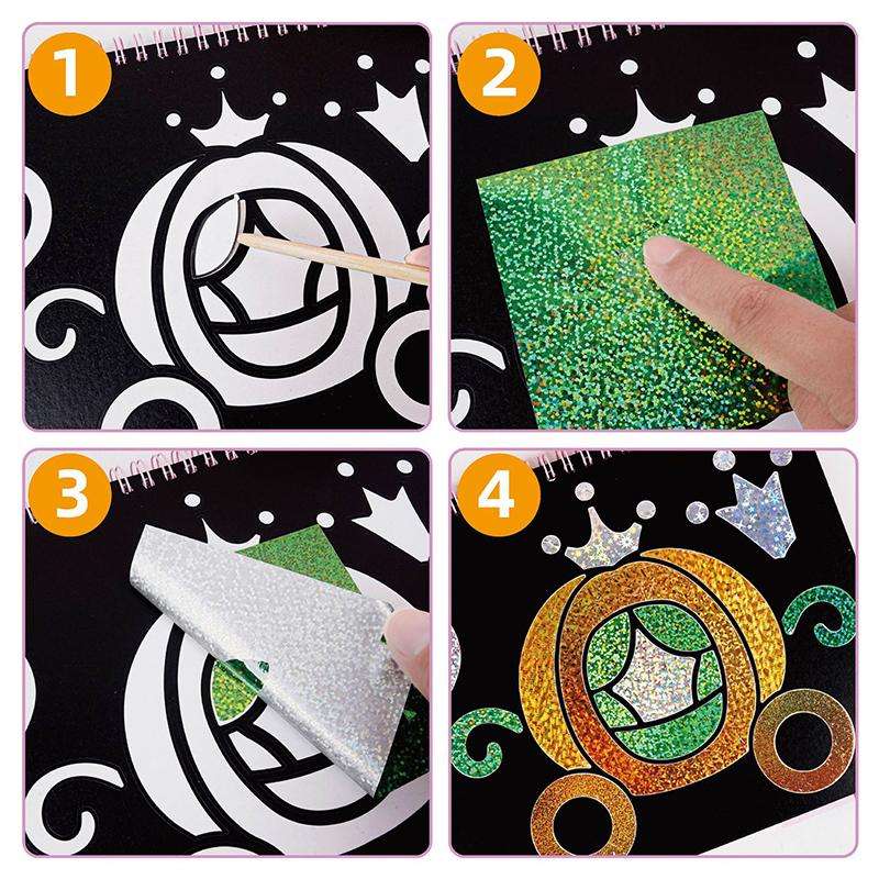 Фольгована творчість Безладний набір для мистецтва Веселе фольговане мистецтво для дітей дорослих Магніт Пінопласт Розфарбовування за наклейками Зніми та притисни Фольговане веселе набори для творчості