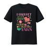 Eu Crocheto Mas Meu Hobby Favorito É Colecionar Lã Camiseta vintage Lavada Estilosa Respirável Confortável Casual Macia moda