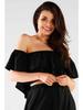Summer, Airy Blouse, Spanish Style, Black L/XL