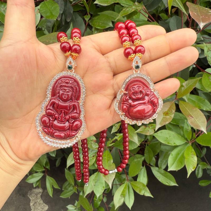 Luxury Rhinestones Maitreya Buddha Necklace Pendant Exquisite Versatile Sweater Chain Fashion Jewelry Mother's Day Gift