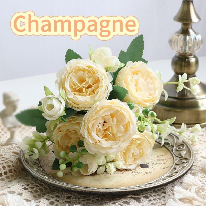 

1/2/4pcs Artificial Flowers Peony Bouquet Home Outdoor Vase Decoration Fake Wedding Holiday Party Decoration Ornament 1pcs шампанского