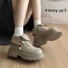 Women Flats Paltform Ankle Boots Beaded Casual Sport Shoes 2025 Trend New Winter Sneakers Woman Snow Boots Botas Mujer