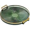 Generic Luxury Serving Tray, with Handles Cosmetic Perfume Makeup Display Multifunction Decorative Decorative Tray, Jewelry Tray for Living Room,