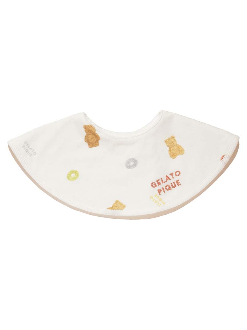 

Gelato Pique Baby Cereal Bear Bib PBGG244688 OWHT F