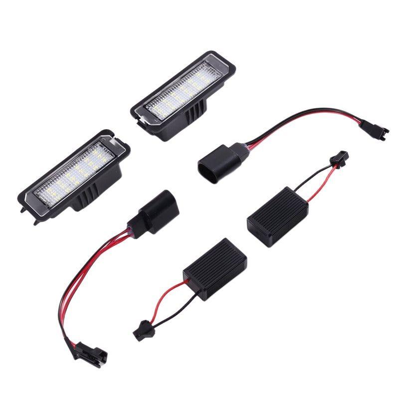 A82M-LED License Plate Light For For VW Golf MK4 MK5 MK6 Passat CC EOS Polo Scirocco Number Plate Illumination