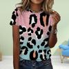 Fashion WomenCow Print Print T Shirt Funny Casual O-neck Short Sleeves T-shirt Summer Female Tee Shirt