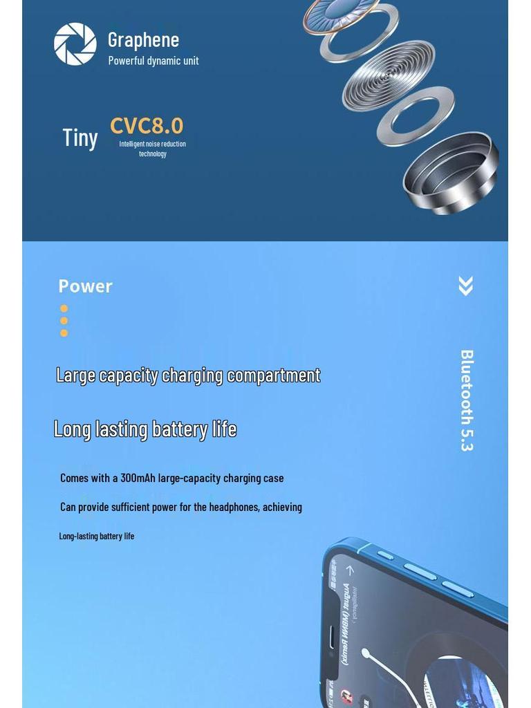 YYKQ71 AI Translation TWS Clip-on Bluetooth Earphones: High-Quality Sound, Non-In-Ear, Long Battery Life for Sports.