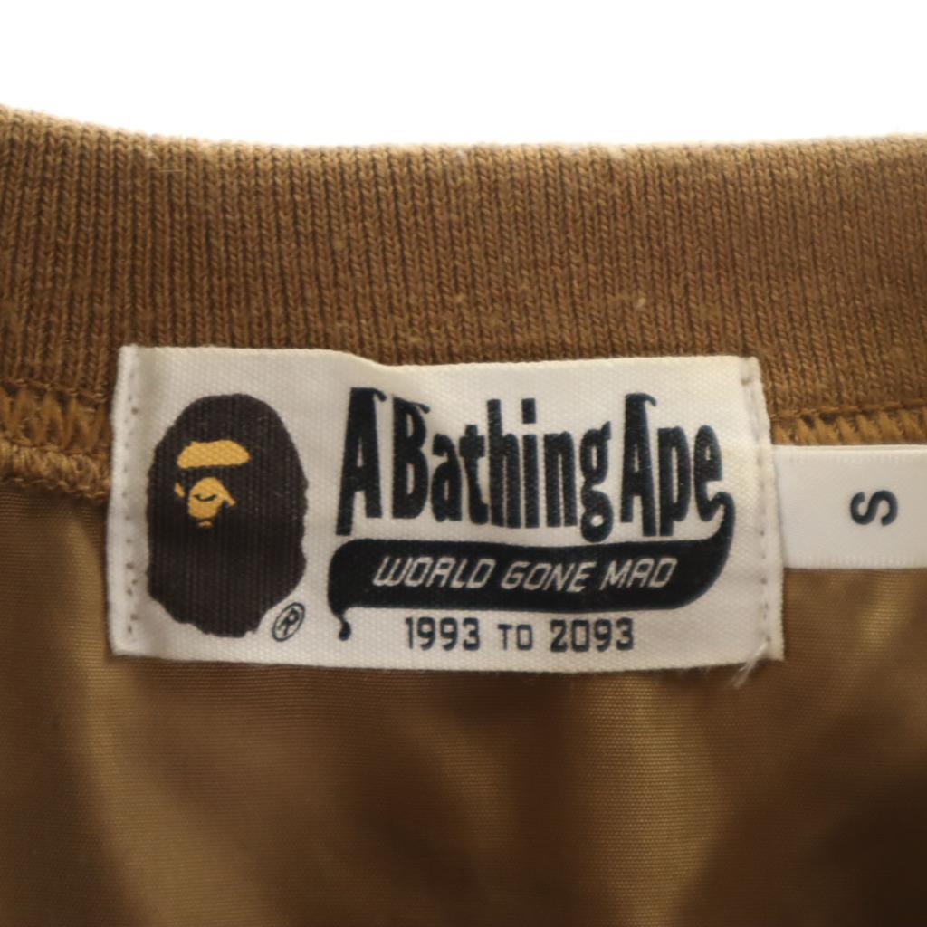 A BATHING APE Long sleeve freeze trainer S Brown Polartec Men's Used