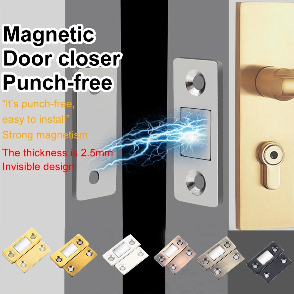 Magnetic Door Catch Ultra-thin Cabinet Magnets Closer Furniture Strong Magnetic Suction with Adhesive Tape for Cupboard
