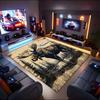 1PC Custom Name Moose Wilderness Theme Floor Mat Ideal for Living Room, Game Rooms, Office, Bedroom,Floor Mat Playful Design
