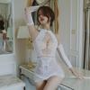 One Piece Open Bra Crotchless Underwear For Sex Lace Transparent Sexy Lingerie Plus Size Bodysuit Babydoll Dress Erotic Costumes
