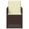 Garden Dining Chairs 2 pcs Brown and Cream PP