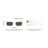 Prada Logo Acetate Rectangular Sunglasses Unisex sunglasses White PRA07S1425S0