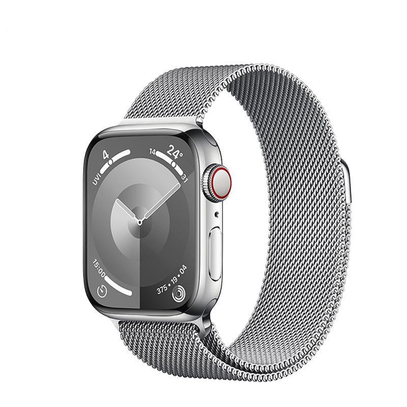 

Совместим с Apple Watch Milanese Stainless Steel Band для iWatch S9/8/7/Ultra2 42/44/45/49mm серебряный