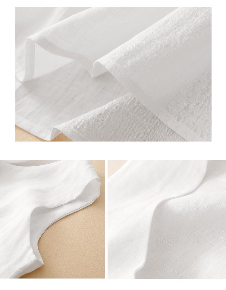 Women's Plus Size Double-Layer Cotton Linen Sleeveless Knit Vest