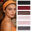 Retro Polka Dot Wide Headbands Elastic Sweat-Absorbent Hair Bands For Women Yoga Sports Dating Hair Accessories