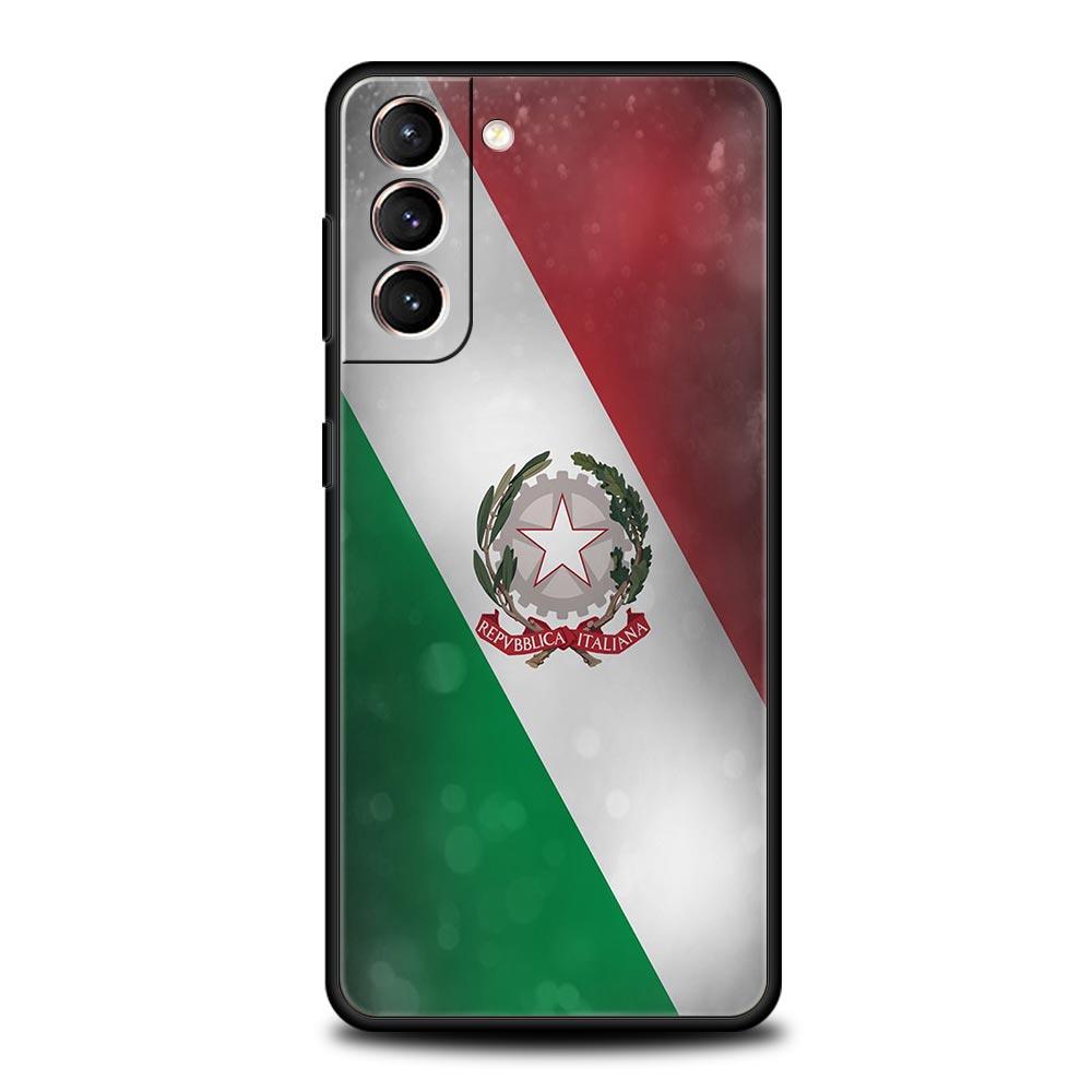 ITALY Flag Phone Case For Samsung Galaxy S24 S23 S22 S20 Ultra S21 FE 5G S10 S9 Plus S10E S8 Soft Silicone Cover