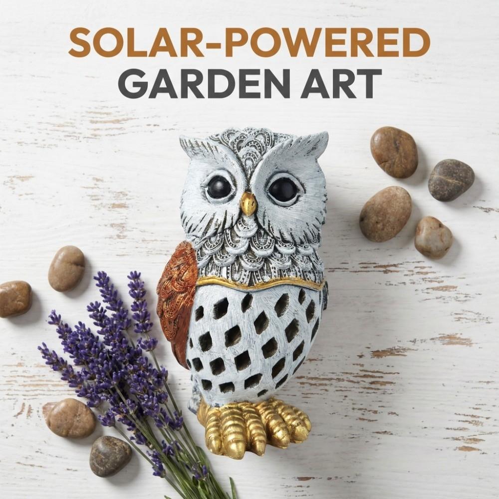 Animal Owl Resin Light Automatic Light Sensor Garden Decoration Lights  Holiday Gifts