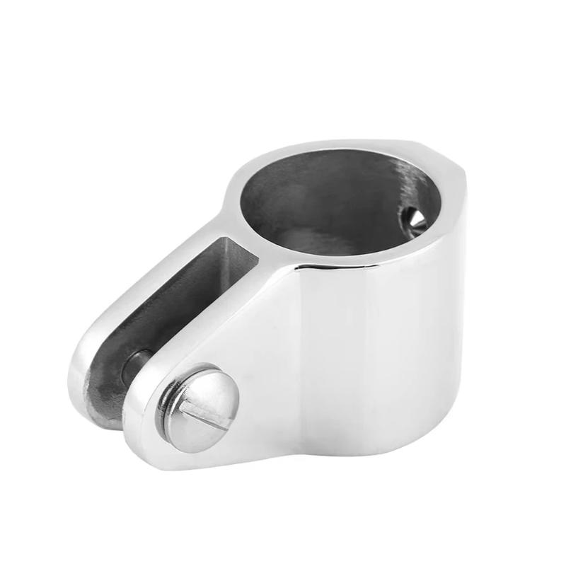 Stainless Steel 316 Double Screw 22mm 25mm Bimini Top Fitting Marine Slide Jaw Sleeve Pipe Eye Easy-Install Shockproof