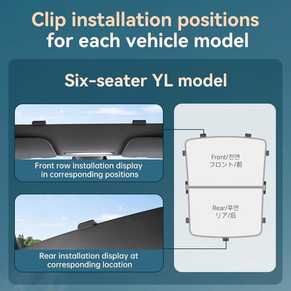 YZ For Model Y Juniper 2021-2026 Model YL 3 Highland Magnetic Sunshade Clips Car Glass Sun Visor Buckle Accessorie 3-8PCS