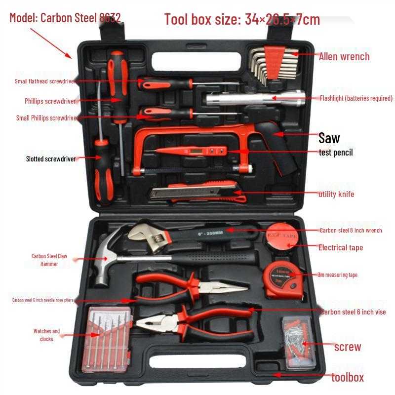 Portable Household Tool Kit for Car and Home Repair