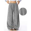 2026 European & American High-Waist Lazy Style Wide-Leg Drawstring Pants
