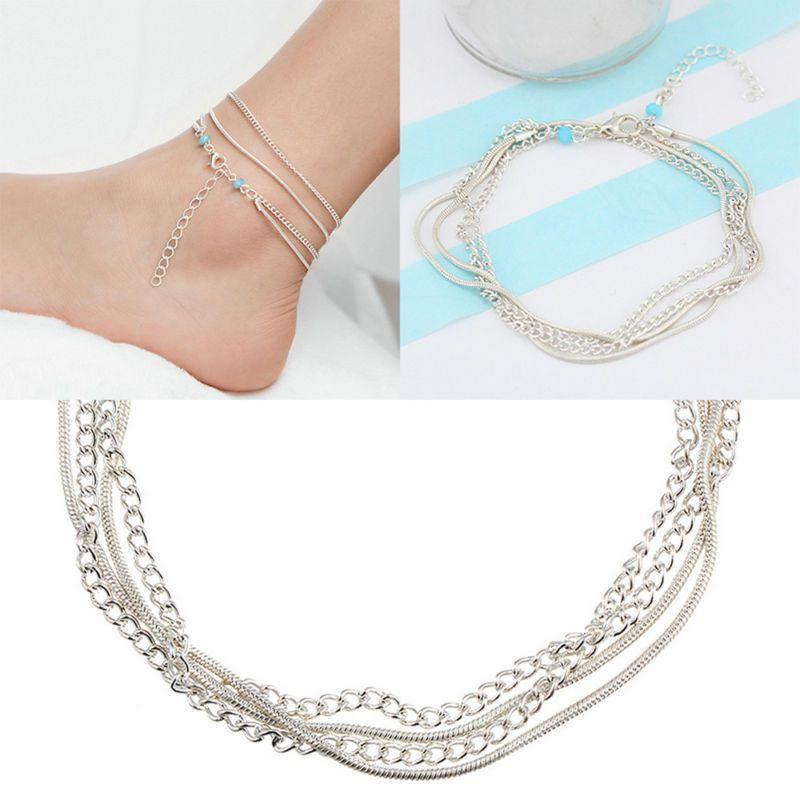 Women Charm Turquoise Anklet Ankle Bracelet Chain Sandal Beach Foot Jewelry Gift
