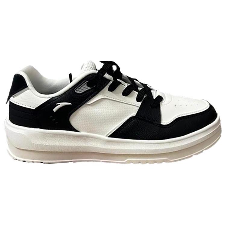 Anta Life Collection Abrasion Resistant Low top Skateboard Shoes Women's Black White 122328017S-1