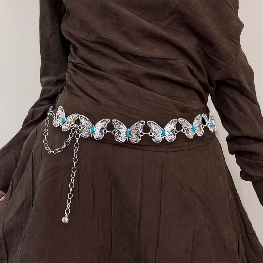 Waist Strap Accessories Sophisticated Belt Waistband Lady Body Chains Adjustable Butterfly Metal Waist Chain For Dates Casual