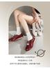 [Cowhide] French Style Double Strap Retro German Training Shoes